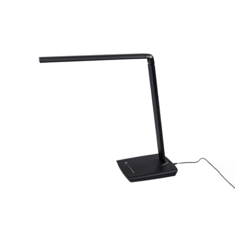 Lindby LED Tischlampe 'Kuno'mit USB Anschluss dimmbar (Modern) in Schwarz u.a. für Arbeitszimmer & Büro (1 flammig,) - Tischleuchte, Schreibtischlampe, Nachttischlampe