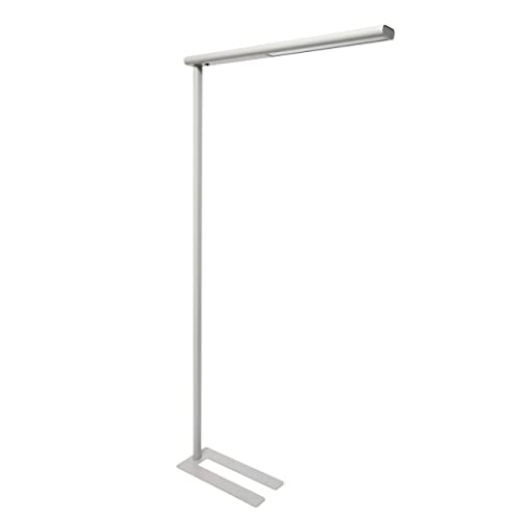 Maul LED-Standleuchte MAULjet – Breite Arbeitsplatzleuchte fürs Büro – Energieeffiziente Stehleuchte mit 4000K Farbtemperatur – silber
