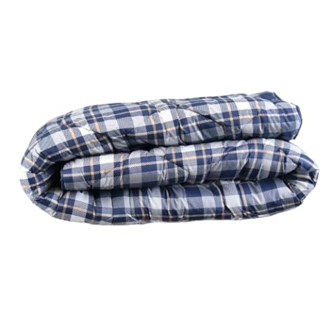 HappyBed 240x220 - Großformatige Bettdecke - Waschbare Bettdecke ohne Bezug - Bedruckte Bettdecke ohne Bezug - Spannbettdecke mit Druck - Mikrofaser - Tartan