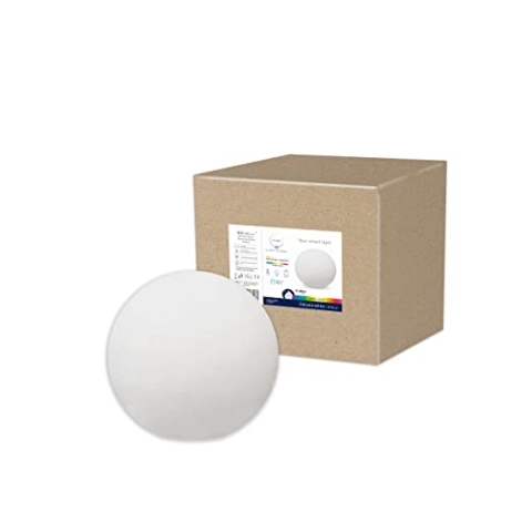tint Smarte Outdoor LED Leuchtkugel Calluna Ø 30cm, Gartenkugel, Kugelleuchte, Farbwechsel RGB, E27 Fassung, ip44 für Außen, Zigbee, funktioniert mit Alexa, Optik: weiß