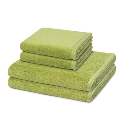 Vossen - Vegan Life - 2 X Handtuch 2 X Duschtuch im Set (Avocado)