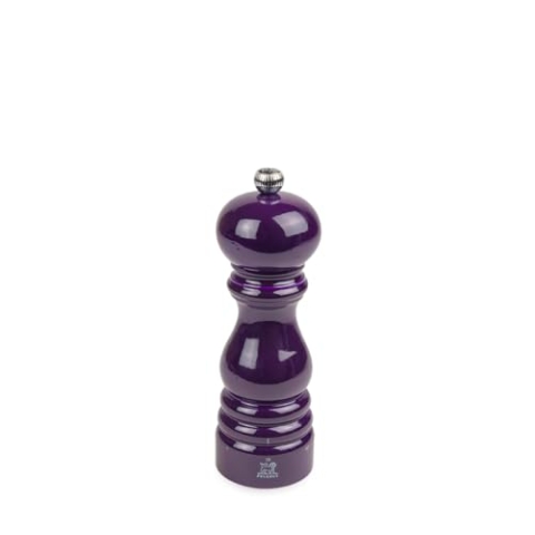 PEUGEOT - Pfeffermühle Paris u'Select 18 cm - ParisRama - 6 voreingestellte Mahlgrade - Aus PEFC-zertifiziertem Holz - Französiches Know-How - Auberginefarben lackiert