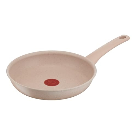 Tefal G29304 Delight Bratpfanne 24 cm | unbedenkliche Antihaftversiegelung | Thermo-Signal Temperaturanzeiger | 100% recycelter Aluminium-Körper | induktionsgeeignet | Made In France | Sandstein