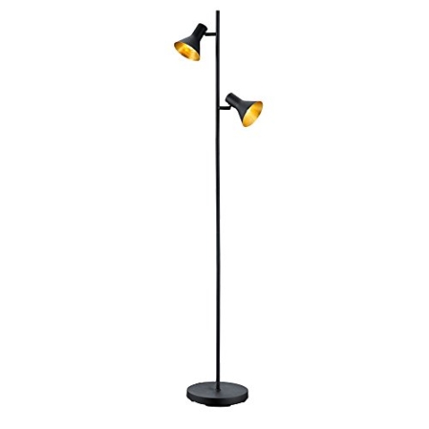 Reality Leuchten R40162002 Stehleuchte, Metall, schwarz/gold
