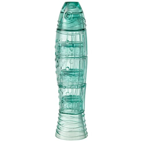 J-Line Fischbecher Glas Azurblau