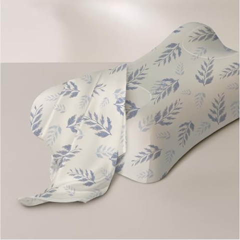 Sleep&Glow Omnia-Kissenbezug Naturseide Omina Anti-Falten-Kissen - Seidenkissenbezug für Haar- und Hautpflege - 19mm Maulbeerseide der Güteklasse 6A, Mondfarn