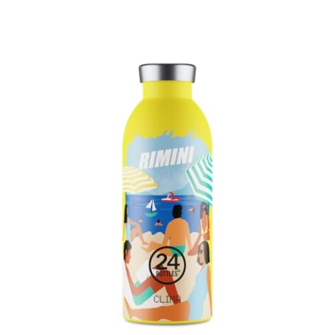 24BOTTLES Clima Bottle – Thermosflasche, 500 ml, Edelstahl, Thermosflasche, 100 % dicht (12 h heiß 24 h kalt), italienisches Design, umweltfreundliche Thermosflaschen, Water Bottle Rimini