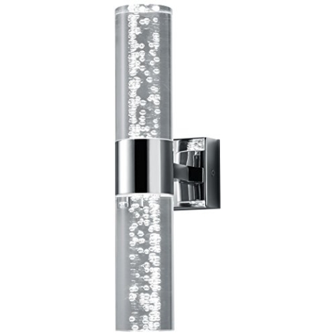 Trio Leuchten LED Wandleuchte Bolsa 282410206, Metall chrom, 2x 3.2 Watt