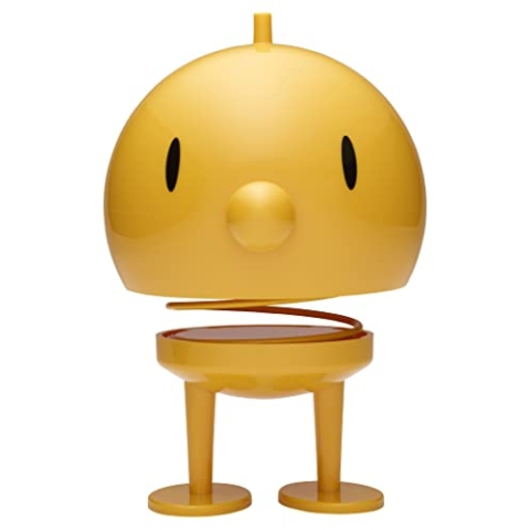 Hoptimist Bumble Wackelfigur & Glücksbringer, Skandinavische Deko Figuren für Wohnzimmer, Schreibtisch, Büro, Bürodeko & Lustige Kleine Geschenke, 15 x 15 x 24 cm, X-Large, Gelb