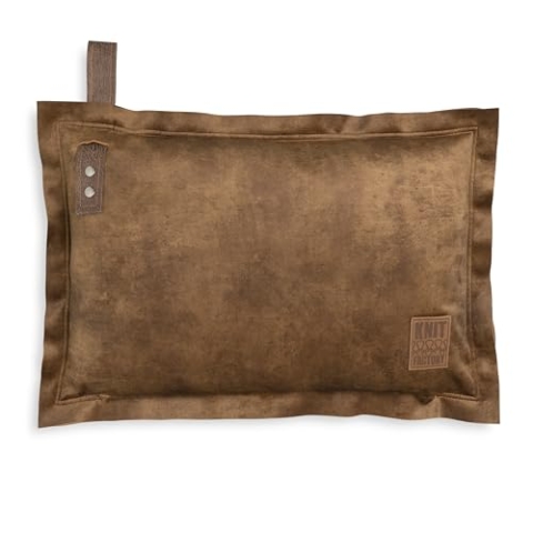 KNIT FACTORY - DAX Kissen - Luxuriöses und samtweiches Dekokissen - Sofakissen - 60x40 - New Camel