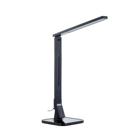Lindby LED Tischlampe 'Eleni' (Touchdimmer) dimmbar (Modern) in Schwarz u.a. für Arbeitszimmer & Büro (1 flammig,) - Tischleuchte, Schreibtischlampe, Nachttischlampe, Licht nach