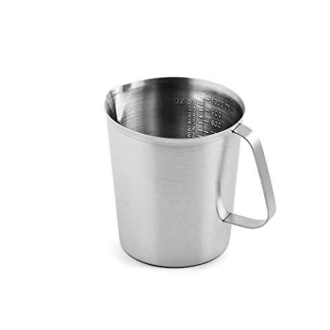 Weis Messbecher 1,5 L, Edelstahl, Silber, 14 x 14 x 15 cm