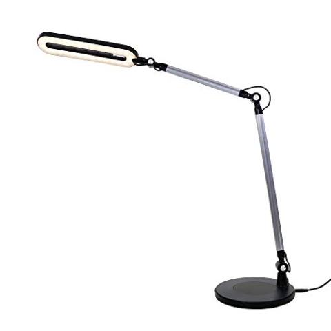 Briloner Leuchten - LED Tischleuchte, Tischlampe dimmbar, Farbtemperatursteuerung, Touch-Steuerung, Höhe einstellbar, 6, Watt, 700 Lumen, Schwarz
