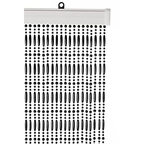 Wicotex Perlenvorhang SCHWARZ (100x240cm) Insektenschutz Perlen - Fliegenvorhang - Balkontür Fliegengitter - Terrassentür