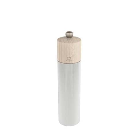 PEUGEOT - Salzmühle Line 22 cm - Klassische Einstellung - PEFC-zertifiziertes Aluminium und Holz - Französiches Know-How - Naturfarben