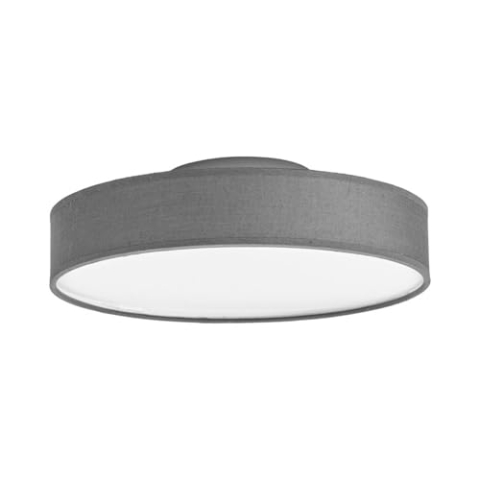 Lindby LED Deckenlampe Saira (Modern) in Alu aus Textil (1 flammig,) - Deckenleuchte Lampe Wohnzimmerleuchte
