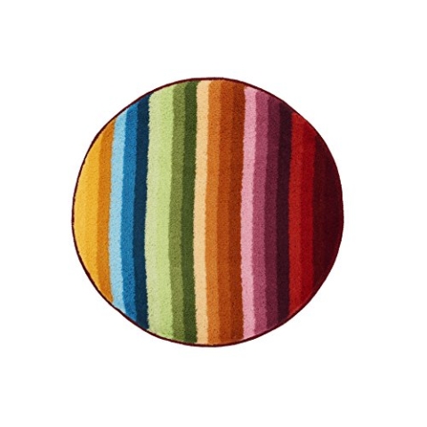 Meusch 2867148518 Badteppich Funky, 80 cm rund, multicolor, Bunt