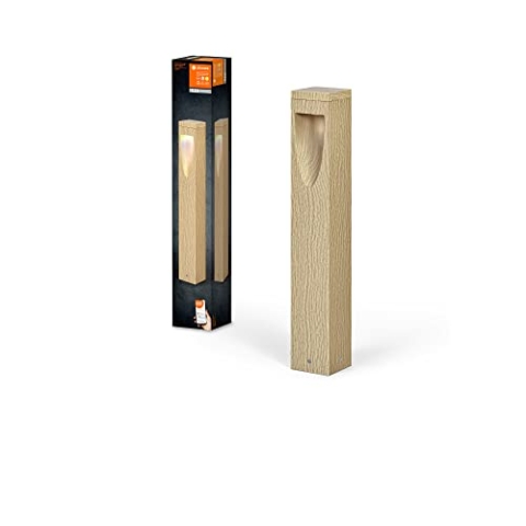 LEDVANCE SMART+ Outdoor WiFi-Wegeleuchte 7,5W, 600lm, Holz, mit warmweißem Licht (3000K) und 16 Mio. Farben, hochwertiges Aluminiumgehäuse, steuerbar per App, kompatibel mit Amazon, Google und Co.
