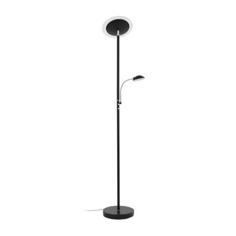 Lindby LED Stehlampe, Deckenfluter dimmbar, verstellbarer Lesearm, Standleuchte Metall, Standlampe Wohnzimmerlampe, Leselampe, LED-Deckenfluter