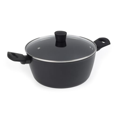 Russell Hobbs RH03266EU7 Verde Thermocollar 28cm Topf mit Deckel – gesunde keramische Antihaftbeschichtung, PFAS-frei, Suppentopf aus recyceltem Aluminium, Seitengriffe, Temperaturanzeige Kochgeschirr