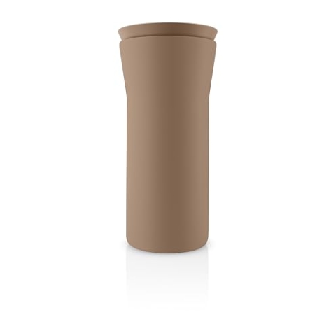 EVA SOLO | City To Go Becher 12oz Mocca | Praktischer, doppelwandiger Thermobecher für einfache und einfache Einhandbedienung – Klickdeckel ermöglicht Trinken von allen Seiten | Mokka