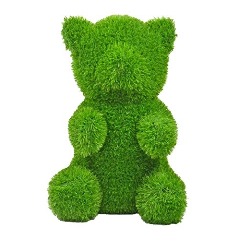 Kögler 53251 - AniPlants Bär frontal, Deko-Figur aus Kunstrasen, ca. 32,5 x 38 x 50 cm groß, wetterfest und formstabil, mit Ankern zur Befestigung, ideal als Deko für Garten und Haus