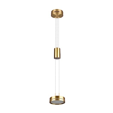 Trio Leuchten LED Pendelleuchte Franklin 326510108, Metall Messing matt, inkl. 9 Watt LED, Switch Dimmer