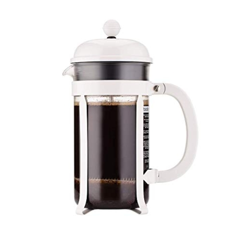 Bodum Chambord Kaffeebereiter 8 Tassen, Chrom, Weiß, 10.6 x 17.1 x 24.5 cm, 1 Einheiten