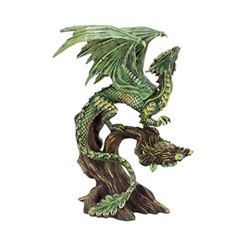 Nemesis Now Erwachsener Walddrache Anne Stokes 25,5 cm Figur, Harz, Grün, Einheitsgröße