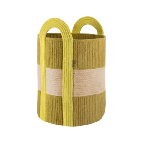 REMEMBER Korb "Colombo", groß, H 58 cm, Ø 40 cm, mehrfarbig, in Zylinderform - Aufbewahrungskorb bunt