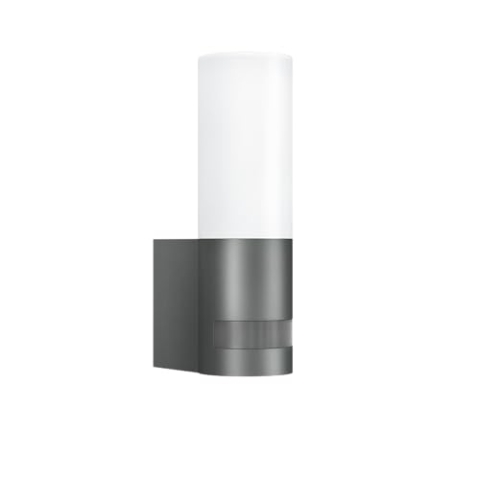 Steinel Außenleuchte L 605 S, LED-Sensoraußenleuchte, 180° Bewegungsmelder mit 10m Reichweite, 11.3 W, 729 lm, Aluminium, Anthrazit