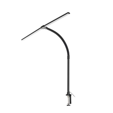 Lindby LED Klemmleuchte dimmbar, Lichtfarbe einstellbar, Schreibtischlampe klemmbar Büro, Gaming, Bürolampe flexibler Leuchtkopf, Gaminglampe, Klemmlampe