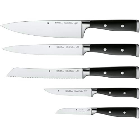 WMF Grand Class Messerset 5teilig, Made in Germany, 5 Messer geschmiedet, Küchenmesser, Performance Cut, Spezialklingenstahl