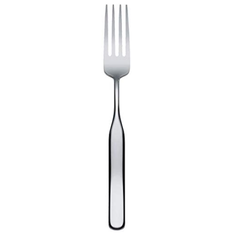 Alessi Collo-Alto, Dessertgabel aus Edelstahl 18/10 glänzend poliert, Silver, 17x2x4 cm, 6-Einheiten
