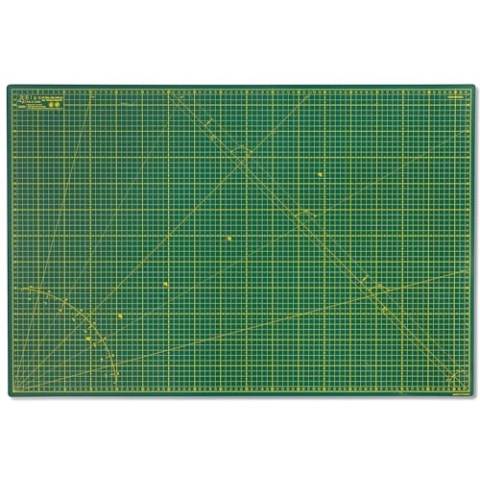 Elan Schneidematte A1 Grün, 5-lagige Schneidematte 60x90 Selbstheilend, Bastelunterlage Schnittfest A1, Cutting Mat 60x90, Schneideunterlage Basteln