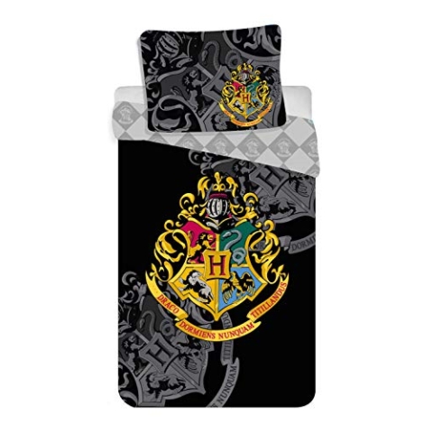 Harry Potter Bettwäsche-Set, Bettbezug für 135 x 200cm, Kopfkissenbezug Baumwolle