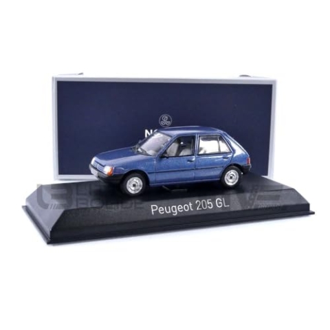 NOREV - PEU 205 GL – 1988 – Miniaturauto aus der Kollektion – Metall – Mingblau – 1:43