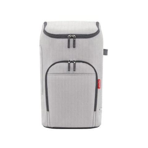 reisenthel citycruiser Bag Herringbone Grey – Einkaufsbag (Kompatibel mit dem Citycruiser-Gepäckträger – separat erhältlich) – Mit Stabiler Bodenplatte und Einer Belastbarkeit von 25 kg