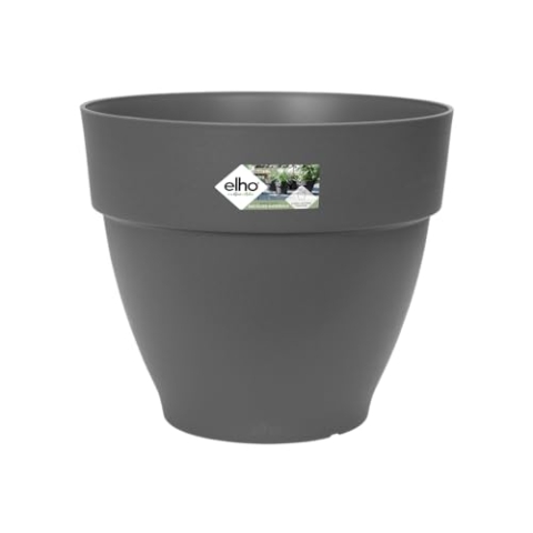 elho Vibia Campana Rund 47 - Blumentopf für Außen - Ø 47.0 x H 40.4 cm - Schwarz/Anthrazit