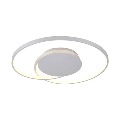 Lucande LED Deckenleuchte Enesa dimmbar mit Leselampe (Modern) in Alu aus Metall (1 flammig,) - Lampe Deckenlampe Schlafzimmerleuchte