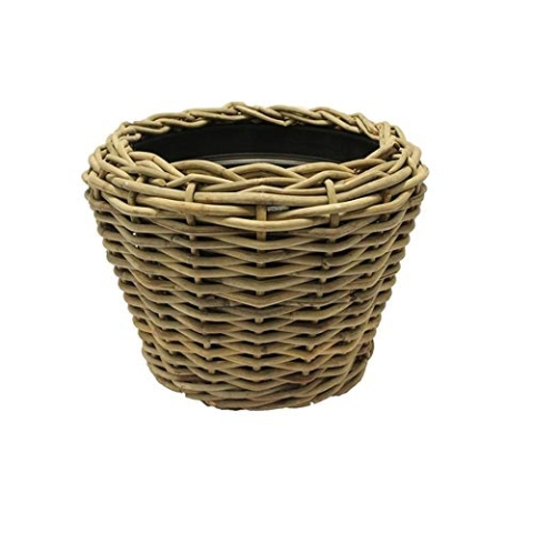 Van der Leeden Drypot® Pflanzkübel Rattan grau, D68 x H52 cm