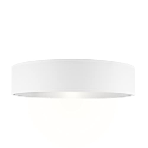 Smartwares Deckenleuchte – Textilschirm – 50 cm Ø – 4x E27 – Max. 18 W – Für LED geeignet – Weiß – IDE-60043