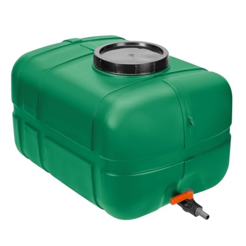 Garronda Wassertank 150 Liter Wasserbehälter mit Deckel Regenwassertank Großbehälter für Haushalt und Gewerbe GD-0098 (Grün)