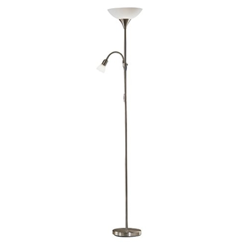 Eglo 82842.Lampe Schaft Mit Up2.Leselicht, Edelstahl, Nickel Matt Finish
