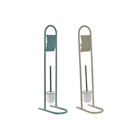 Home ESPRIT Toilettenpapierhalter, Weiß, Türkis, Metall, 30 x 16 x 78,5 cm (2 Stück)