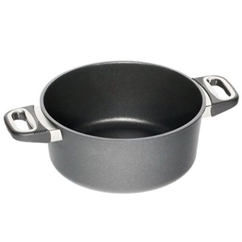 AMT Gastroguss Bratentopf 24 cm Ø, 10 cm hoch, induktionsgeeignet, Lotan® Antihaft-Veredelung, Gusspfanne (Aluguss), AMZN-I-1024