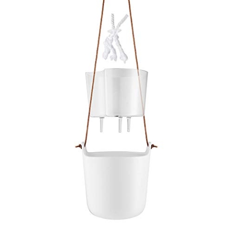 EVA SOLO | Selbstbewässernder Topf hängen Clay White | Selbstbewässernder Kräutertopf | Clay White
