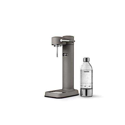 Aarke Carbonator 3, Premium Wassersprudler aus Edelstahl mit Aarke Flasche, Mattgrau Finish