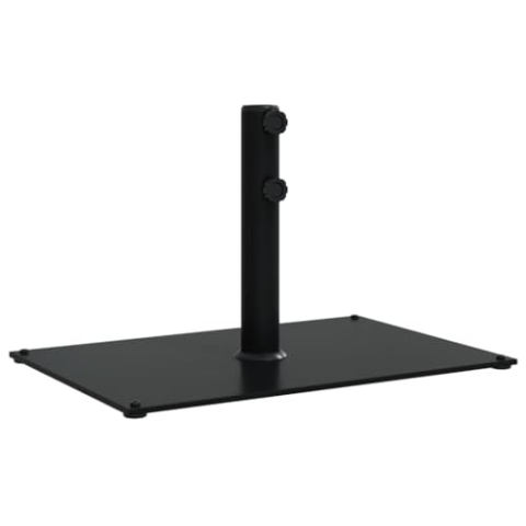 vidaXL Sonnenschirmständer, Schirmständer mit Standfuß Spannknopf, Sonnenschirmbasis für Ø32/38/48 mm Mast, Sonnenschirmfuß, 15 kg Rechteckig