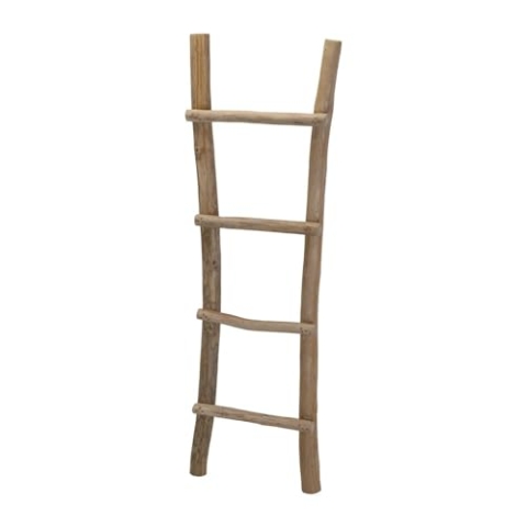 Handtuchhalter Dekoleiter Kleiderständer Handtuchleiter Teakholz Garderobe Holz Teak 151cm J190